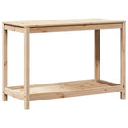 Mesa de plantación con estante madera maciza pino 108x50x75 cm