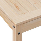 Mesa de plantación con estante madera maciza pino 108x50x75 cm
