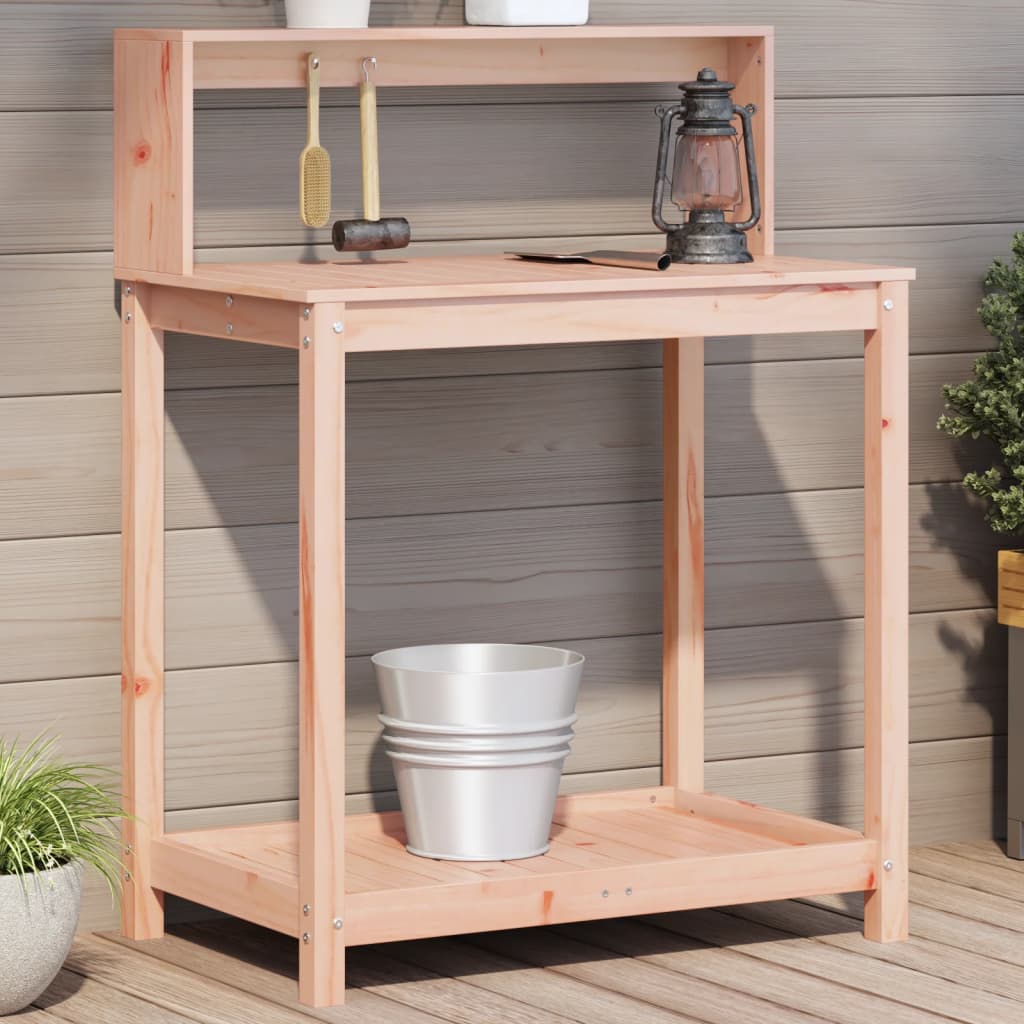 Mesa de plantación con estante madera maciza pino 108x50x75 cm
