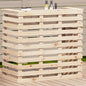 Mesa alta bar de jardín madera maciza blanco 112,5x57x195,5 cm