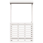 Solid Wood Garden Bar Table White 112.5x57x195.5 cm