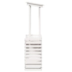 Solid Wood Garden Bar Table White 112.5x57x195.5 cm