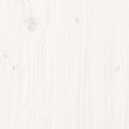 Solid Wood Garden Bar Table White 112.5x57x195.5 cm