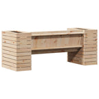 Banco con jardineras madera maciza de pino 167,5x60x65 cm