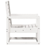 Silla de jardín madera maciza de pino blanco 57,5x63x76 cm