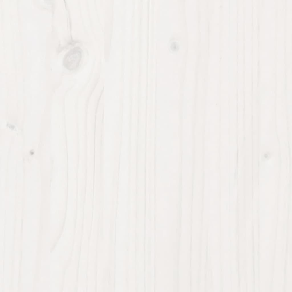 Silla de jardín madera maciza de pino blanco 57,5x63x76 cm