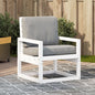 Cadeira de jardim madeira maciça de pinho branco 57,5x63x76 cm