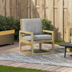 Silla de jardín madera de pino impregnada 57,5x63x76 cm