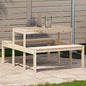 Mesa de pícnic madera maciza de pino 105x134x75 cm