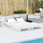 Tumbona de madera maciza de pino 205x110x31,5 cm