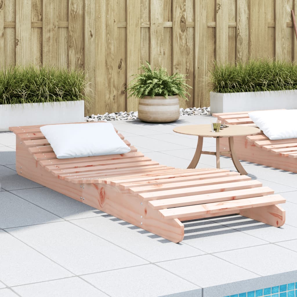 Tumbona de madera maciza de pino 205x110x31,5 cm