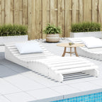 Tumbona de madera maciza de pino 205x110x31,5 cm