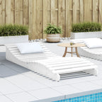 Tumbona de madera maciza de pino 205x110x31,5 cm