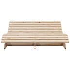 Tumbona de madera maciza de pino 205x110x31,5 cm