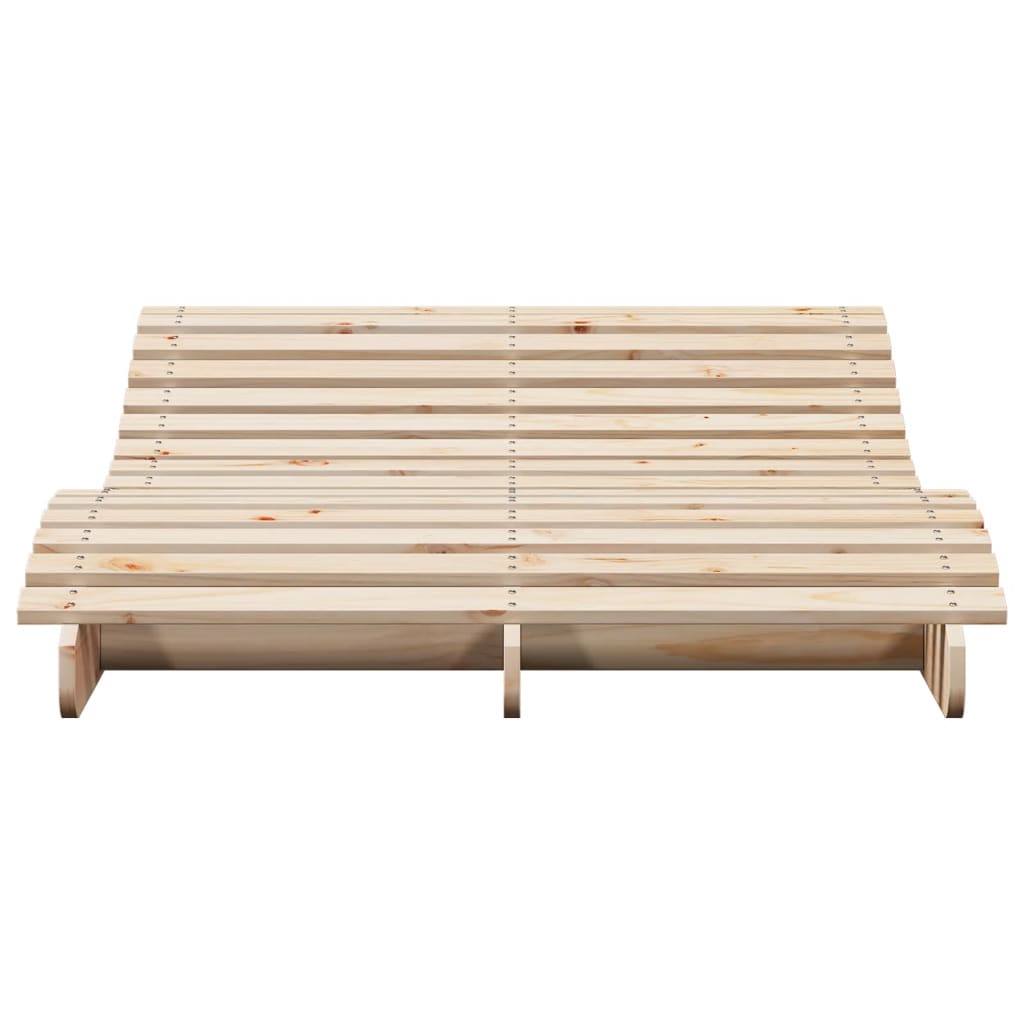 Tumbona de madera maciza de pino 205x110x31,5 cm