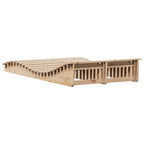 Tumbona de madera maciza de pino 205x110x31,5 cm