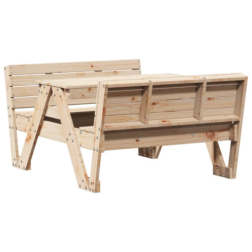 Children's picnic table solid pine wood 88x122x58 cm