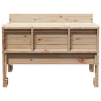 Mesa de pícnic para niños madera maciza de pino 88x122x58 cm