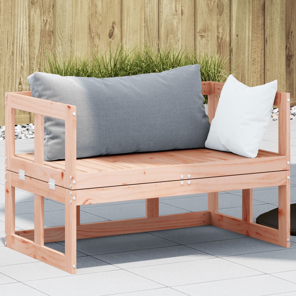 Banco sofá de jardín extensible madera maciza de pino blanco
