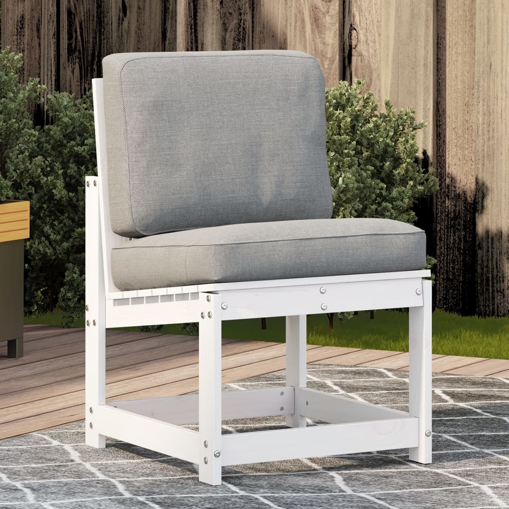 Silla de jardín madera maciza de pino 62x56x77 cm