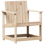 Silla de jardín madera maciza de pino 62x56x77 cm