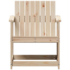 Silla de jardín madera maciza de pino 62x56x77 cm