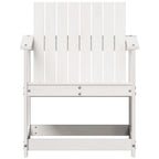 Silla de jardín madera maciza de pino blanco 62x56x77 cm