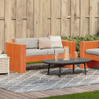 Sofá de jardín 2 plazas madera de pino marrón cera 134x60x62 cm