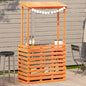 Mesa alta bar de jardín madera maciza blanco 112,5x57x195,5 cm