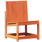 Juego de muebles jardín 3 pzas madera maciza pino marrón cera
