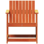 Silla de jardín madera maciza de pino marrón cera 62x56x77 cm
