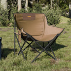Sillas de camping con bolsillo plegable 2 uds estampado hojas