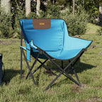 Sillas de camping con bolsillo plegable 2 uds estampado hojas