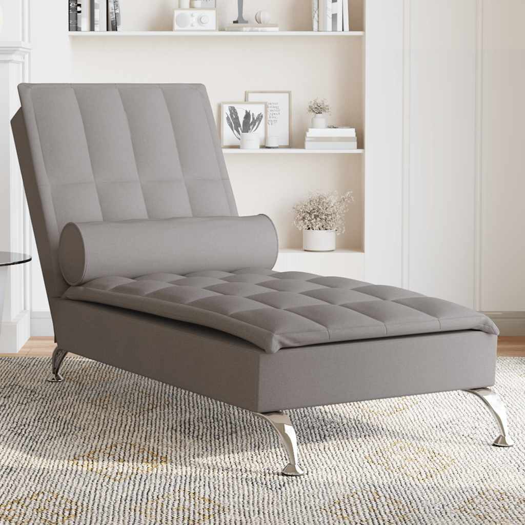 Massage chaise lounge sofa with blue fabric cushion