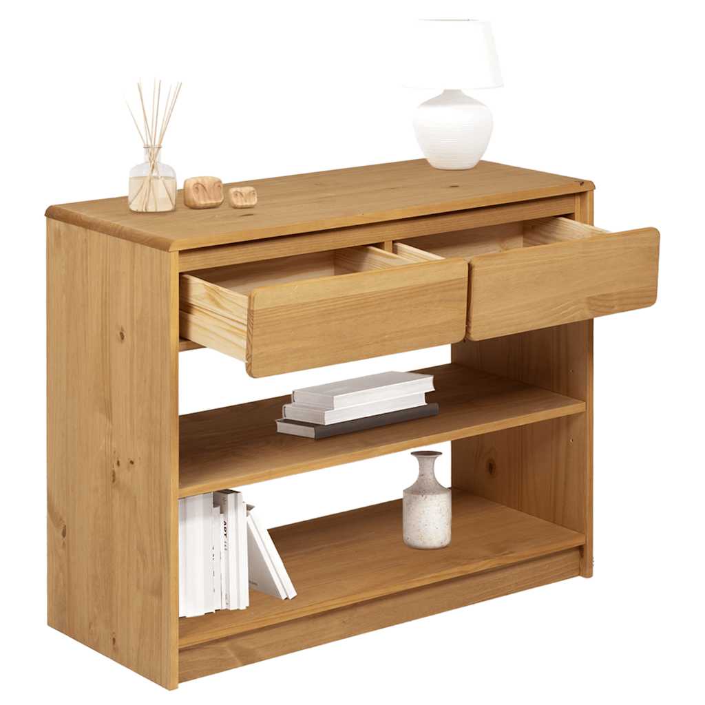 Mesa consola SAUDA madera maciza de pino roble 89,5x36,5x73 cm