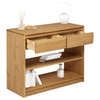 Mesa consola SAUDA madera maciza de pino roble 89,5x36,5x73 cm