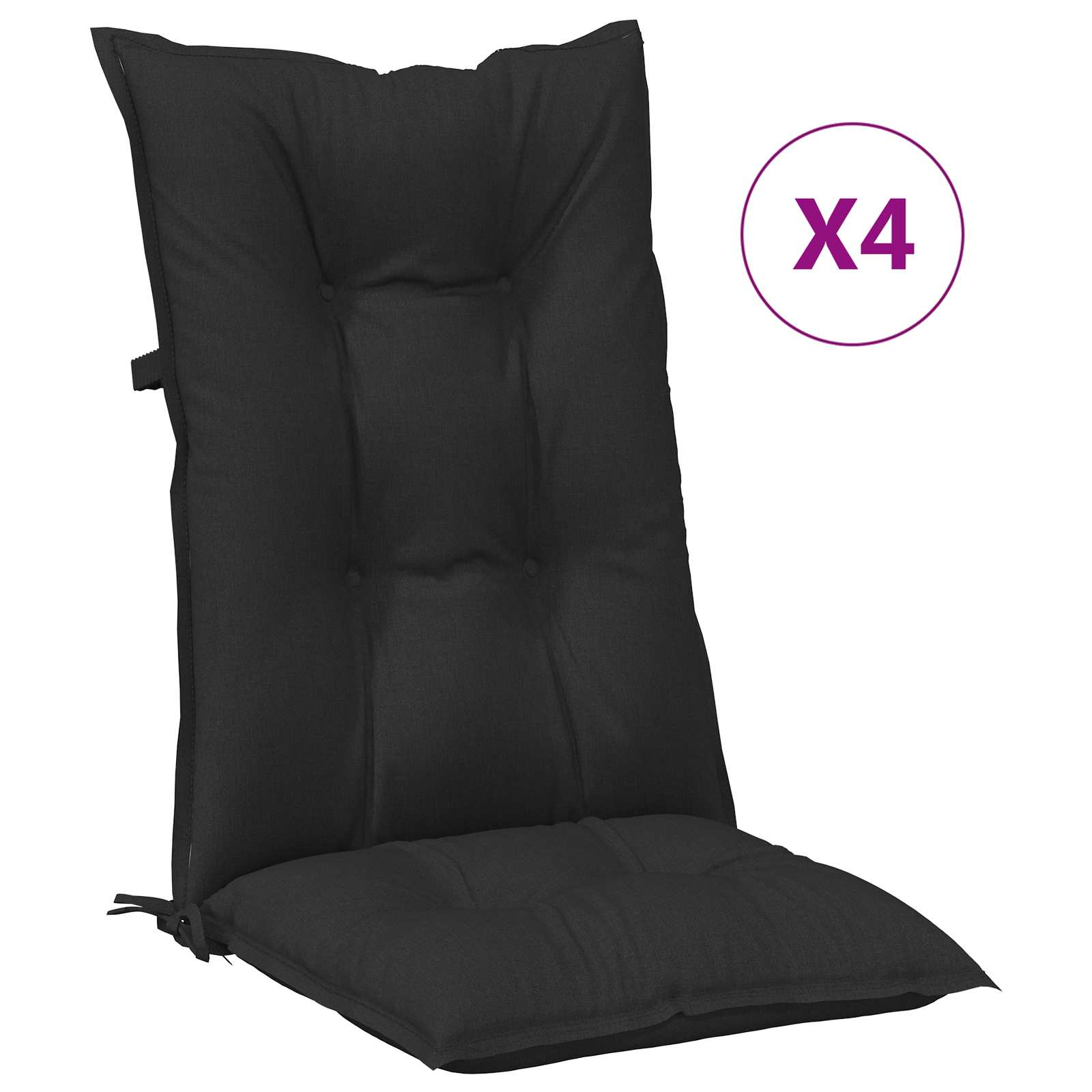 Juego de Cojines para Silla de Respaldo Alto 4 pcs