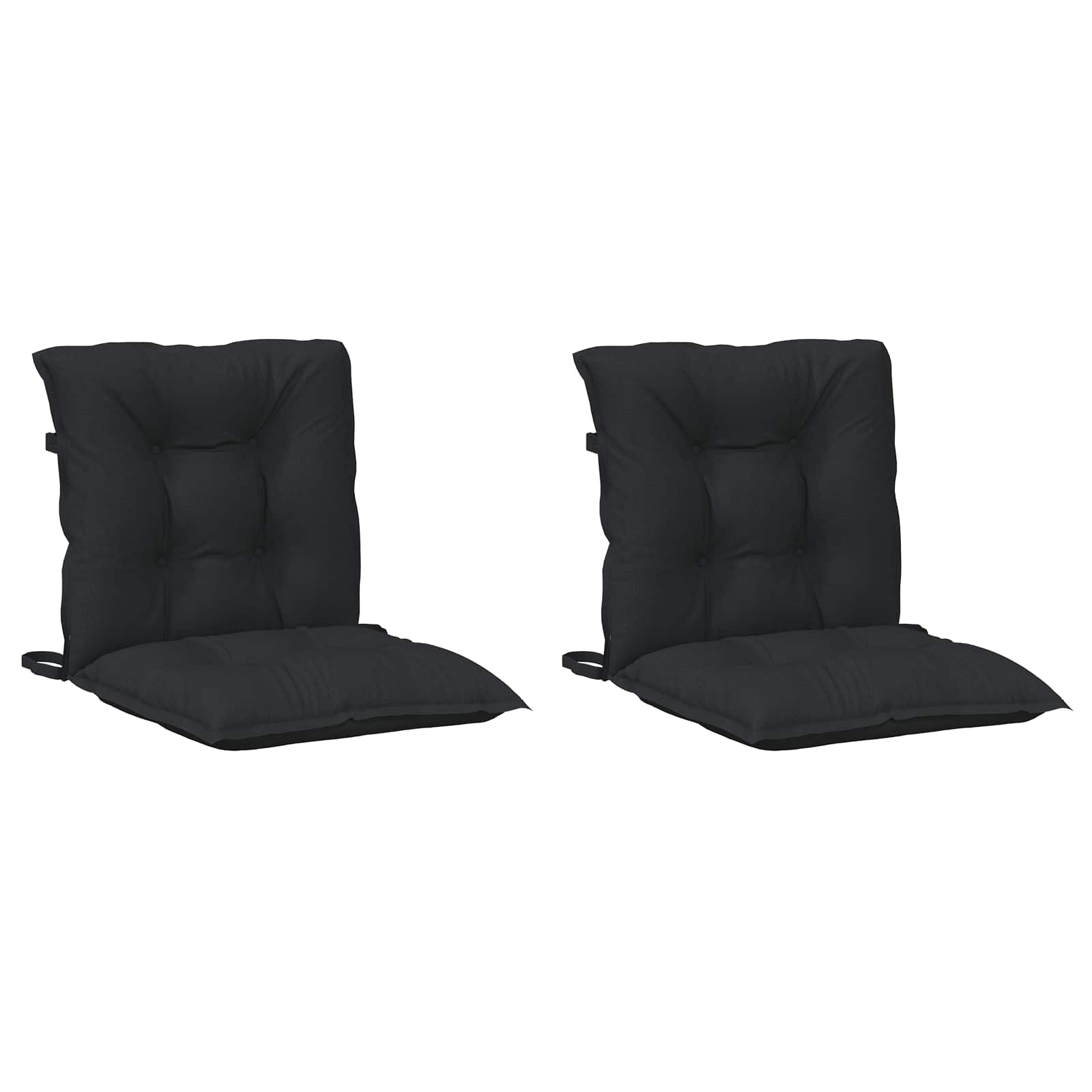 Juego de cojines para silla baja 2 pcs Melange Negro