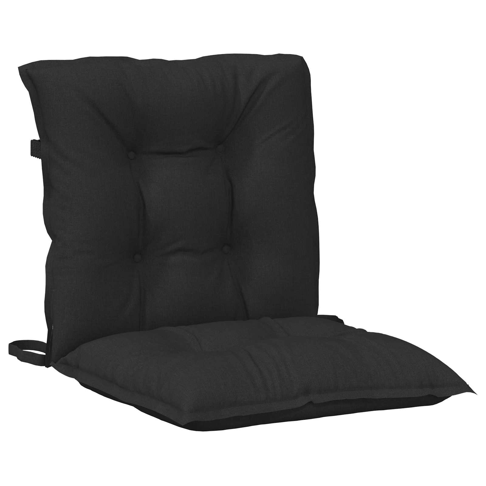 Juego de cojines para silla baja 2 pcs Melange Negro