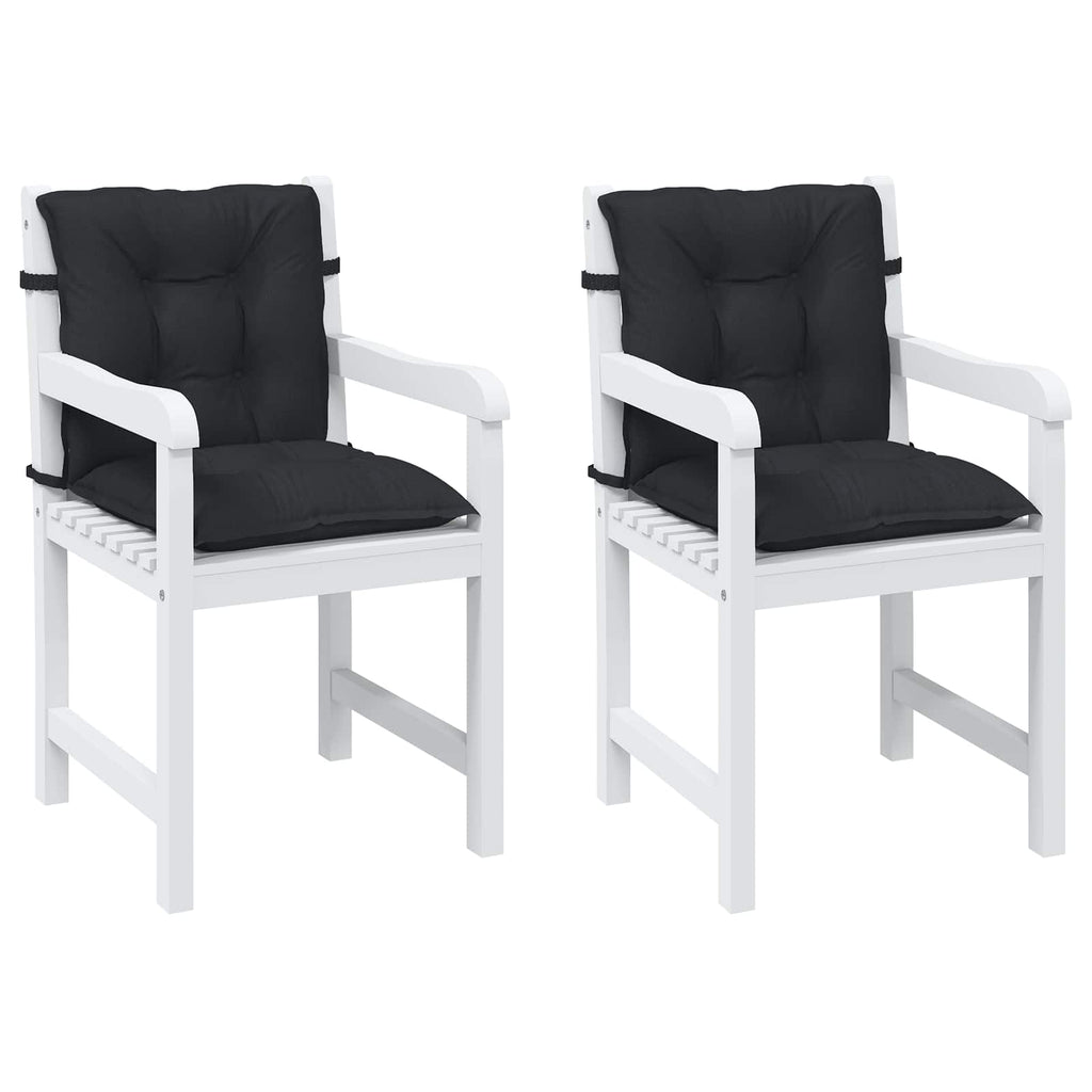 Juego de cojines para silla baja 2 pcs Melange Negro
