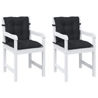 Juego de cojines para silla baja 2 pcs Melange Negro