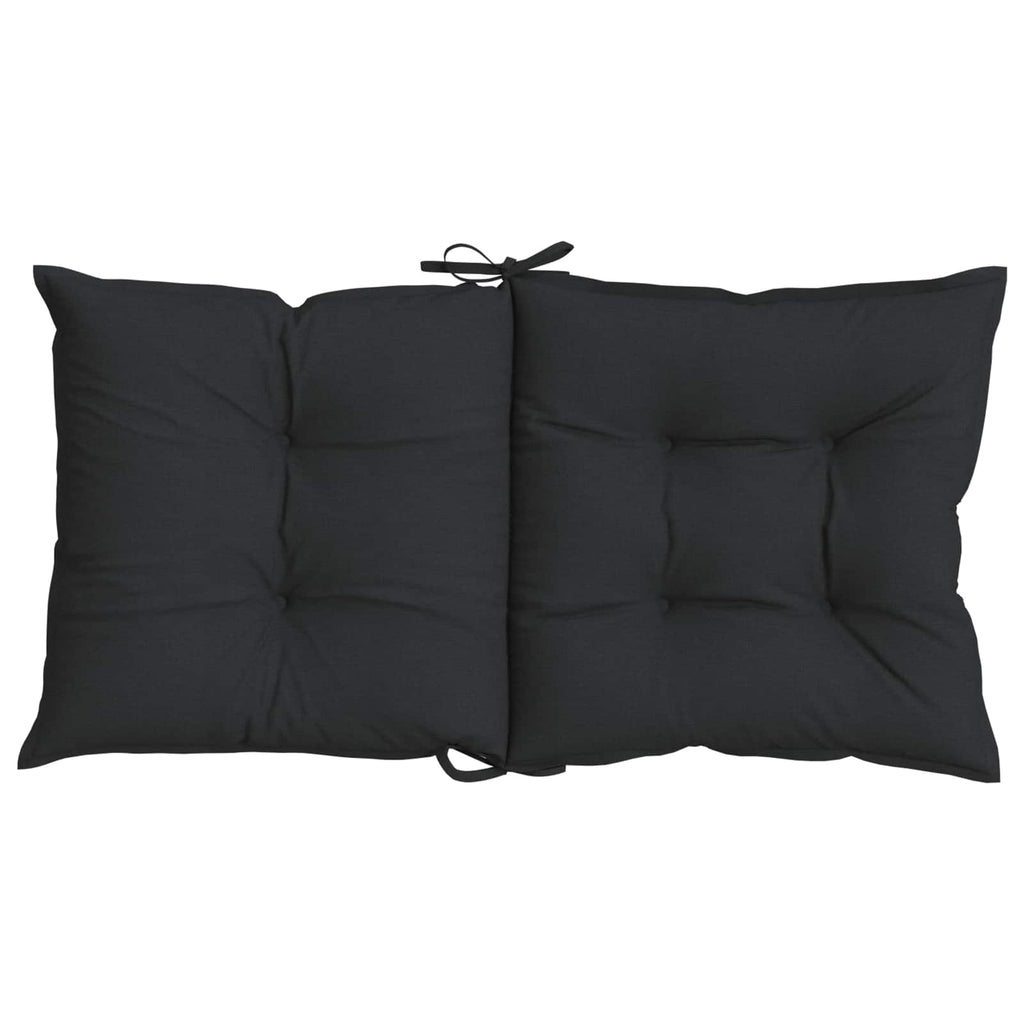 Juego de cojines para silla baja 2 pcs Melange Negro