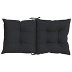 Juego de cojines para silla baja 2 pcs Melange Negro