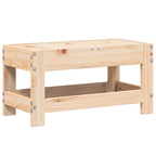 Taburete de jardín madera maciza de pino 62x30x32 cm