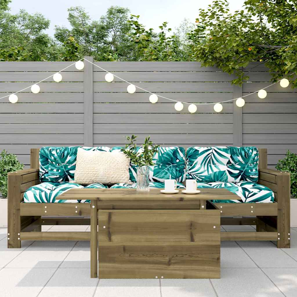 Mesa de jardín madera de pino impregnada 100x50x75 cm