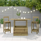 Mesa de jardín madera de pino impregnada 100x50x75 cm
