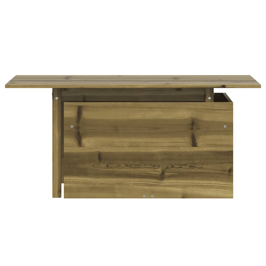 Mesa de jardín madera de pino impregnada 100x50x75 cm