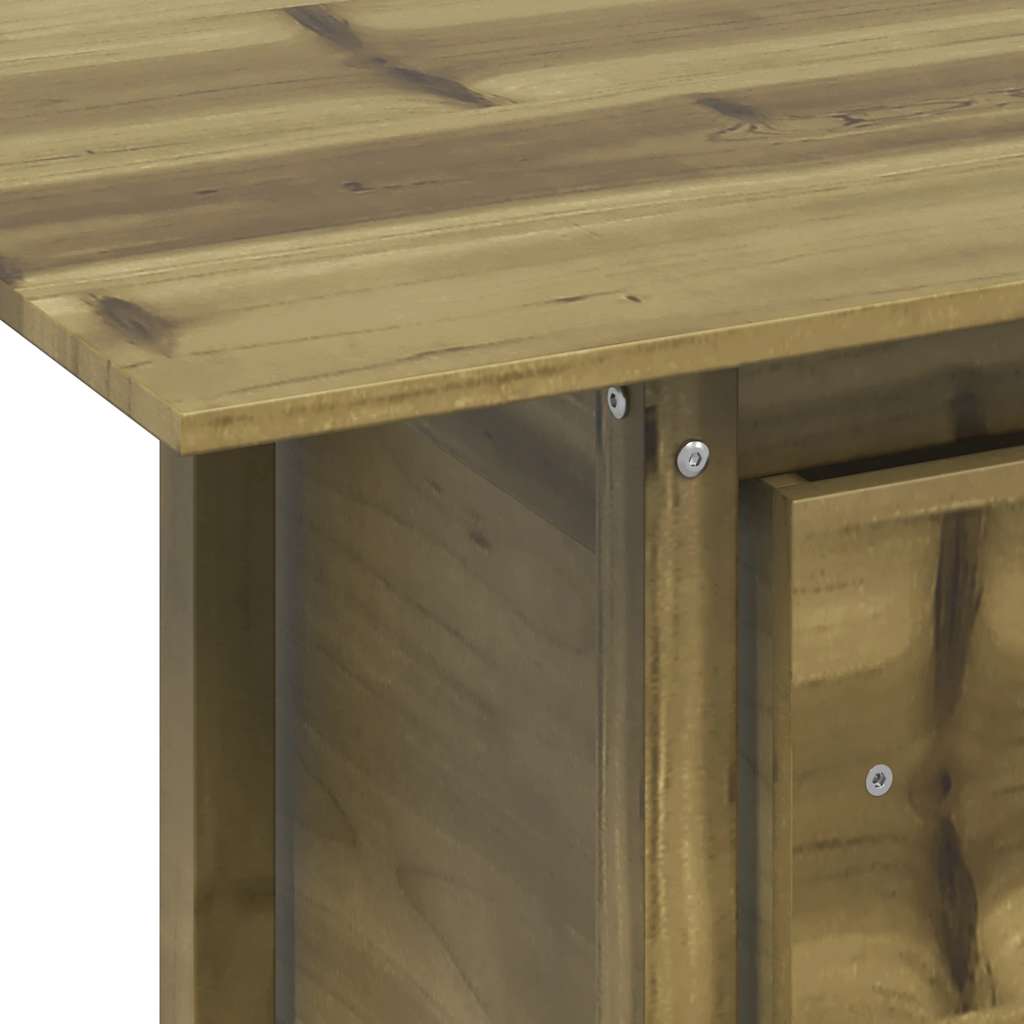 Mesa de jardín madera de pino impregnada 100x50x75 cm