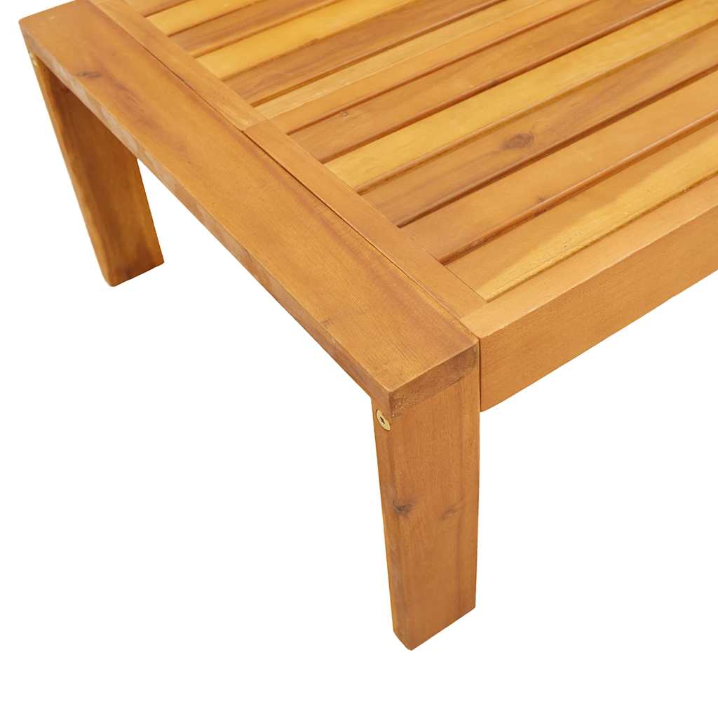 Mesa de jardín madera maciza de acacia 100x50x27 cm