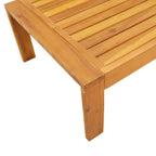 Mesa de jardín madera maciza de acacia 100x50x27 cm